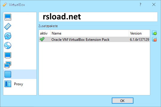 VirtualBox Extension Pack